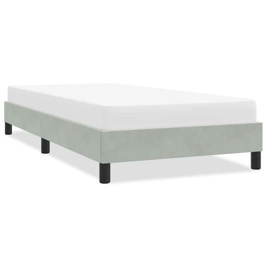 Giroletto senza Materasso Grigio Chiaro 80x220 cm Velluto | homemem39