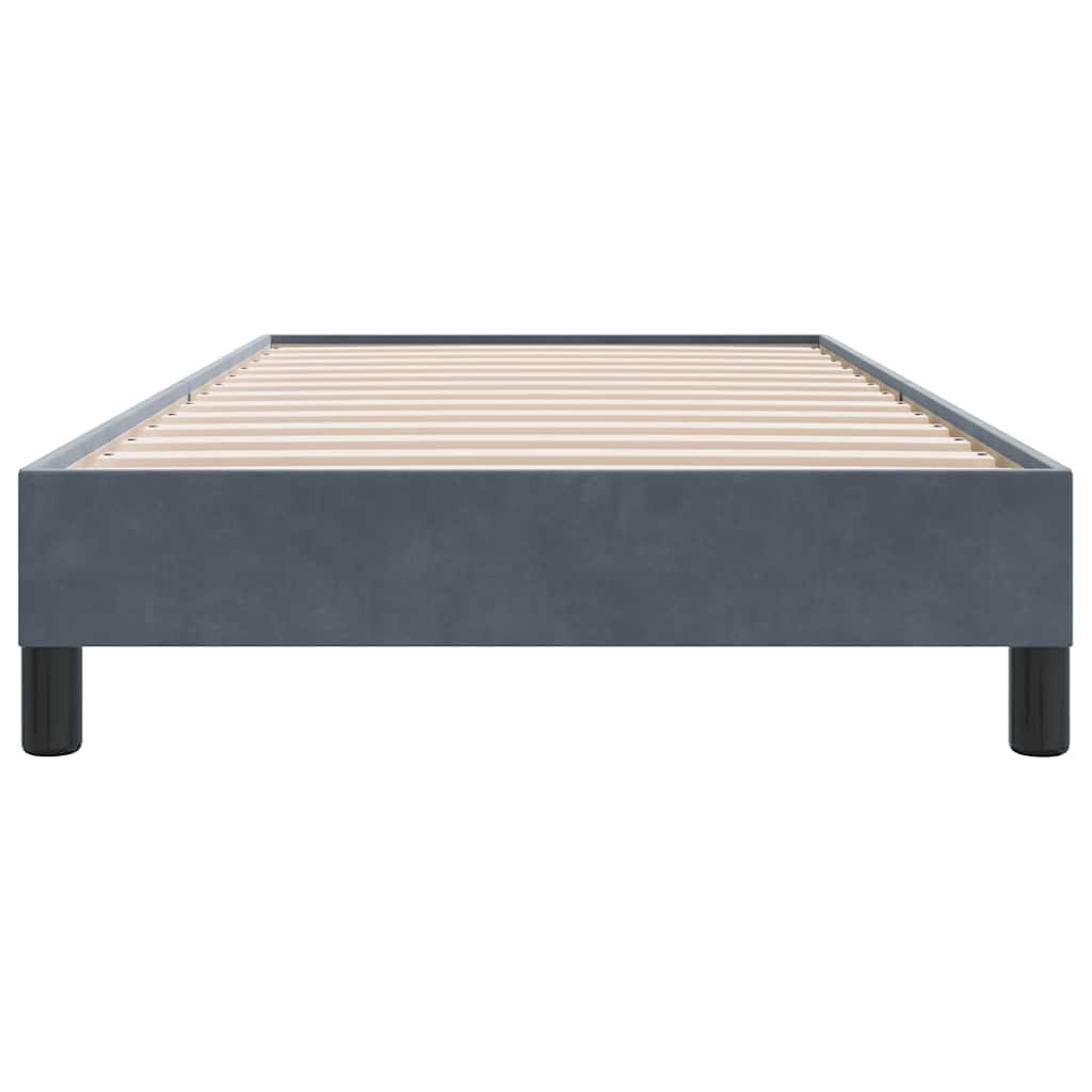 Giroletto senza Materasso Grigio Scuro 80x220 cm Velluto | homemem39