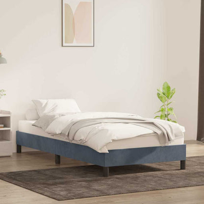 Giroletto senza Materasso Grigio Scuro 90x220 cm Velluto | homemem39
