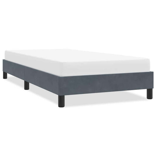 Giroletto senza Materasso Grigio Scuro 90x220 cm Velluto | homemem39