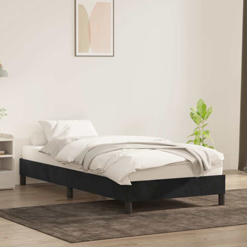 Giroletto senza Materasso Nero 90x220 cm in Velluto | homemem39