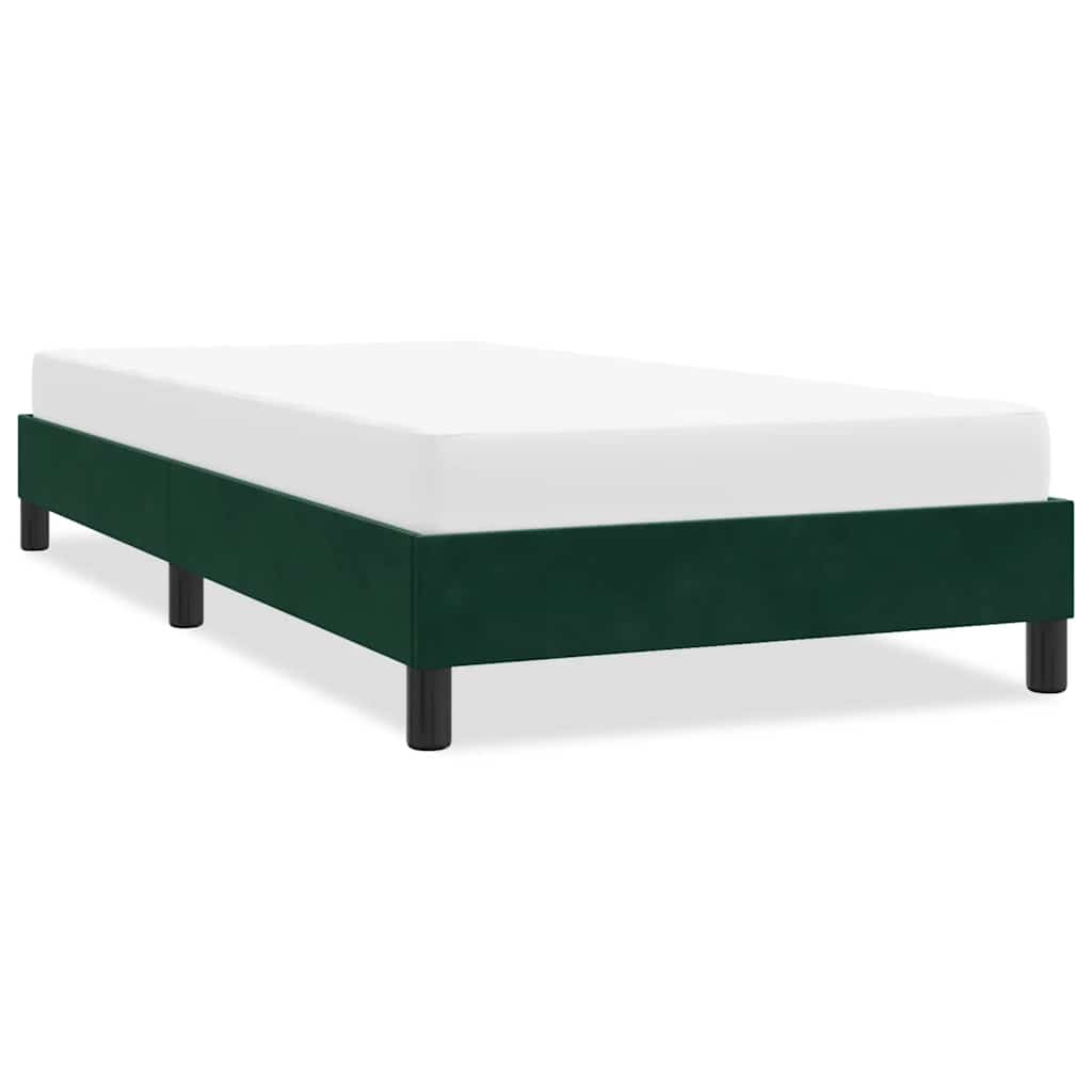 Giroletto senza Materasso Verde Scuro 90x220 cm in Velluto | homemem39