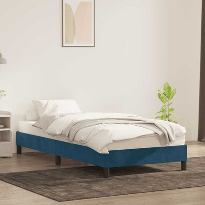 Giroletto senza Materasso Blu Scuro 90x220 cm in Velluto | homemem39