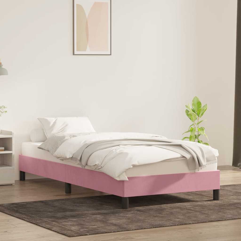 Giroletto senza Materasso Rosa 90x220 cm Velluto | homemem39