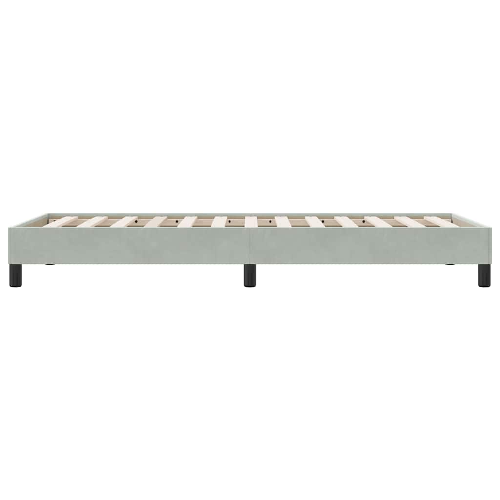 Giroletto senza Materasso Grigio Chiaro 100x220 cm Velluto | homemem39