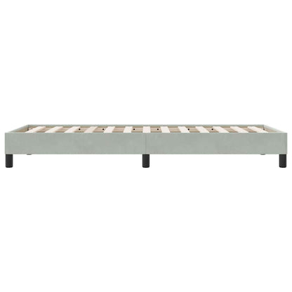 Giroletto senza Materasso Grigio Chiaro 100x220 cm Velluto | homemem39