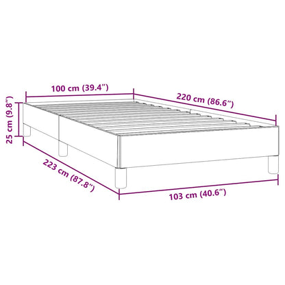 Giroletto senza Materasso Grigio Chiaro 100x220 cm Velluto | homemem39