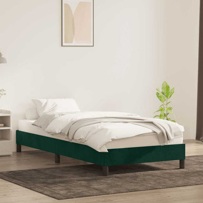 Giroletto senza Materasso Verde Scuro 100x220 cm in Velluto | homemem39