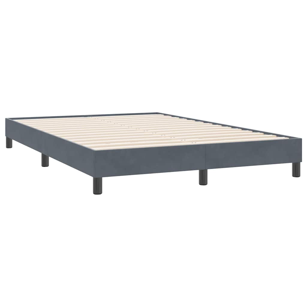 Giroletto senza Materasso Grigio Scuro 140x220 cm Velluto | homemem39