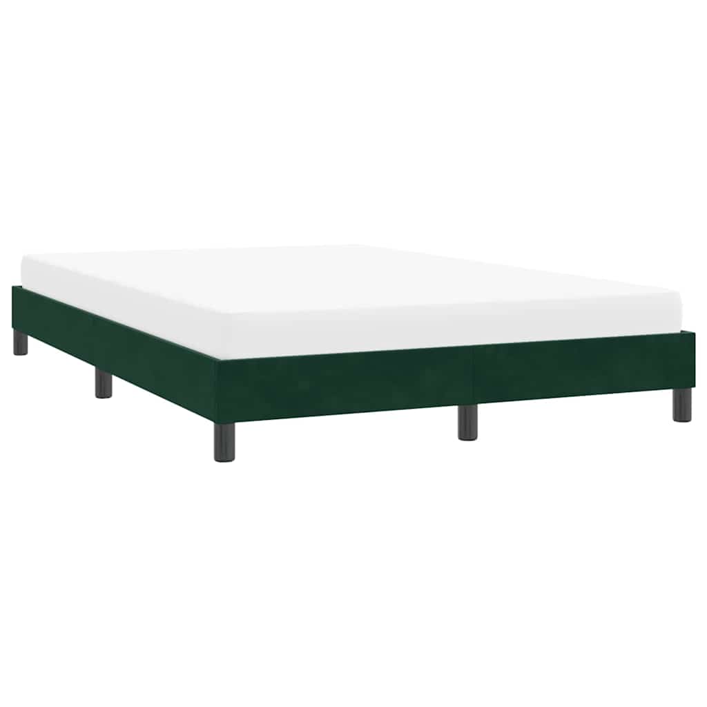 Giroletto senza Materasso Verde Scuro 140x220 cm in Velluto
