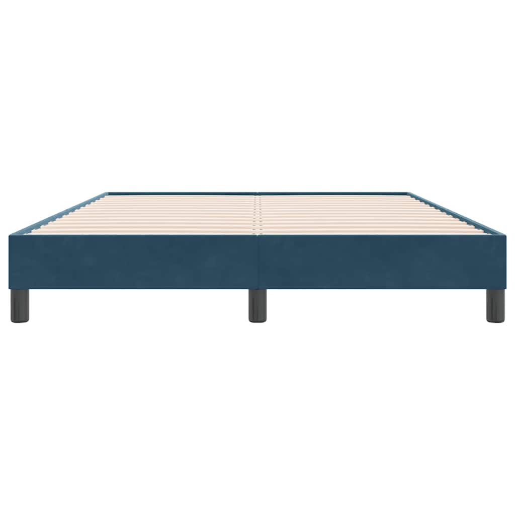 Giroletto senza Materasso Blu Scuro 140x220 cm in Velluto | homemem39