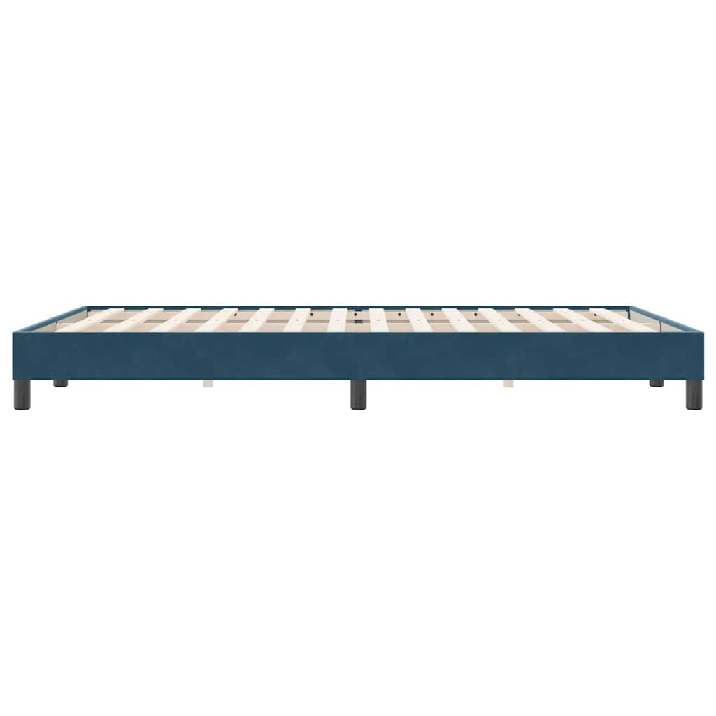 Giroletto senza Materasso Blu Scuro 140x220 cm in Velluto | homemem39