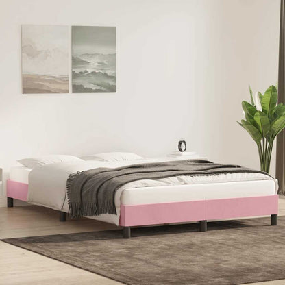 Giroletto senza Materasso Rosa 140x220 cm Velluto - homemem39
