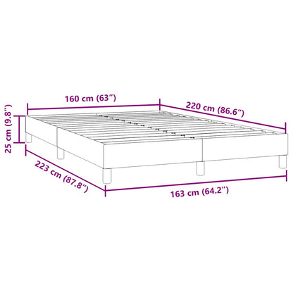 Giroletto senza Materasso Grigio Chiaro 160x220 cm Velluto | homemem39