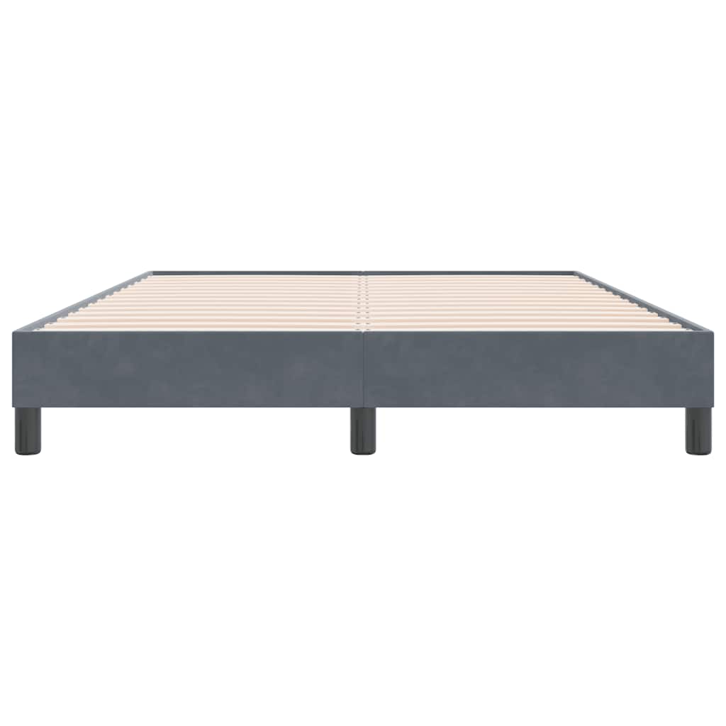 Giroletto senza Materasso Grigio Scuro 160x220 cm Velluto | homemem39