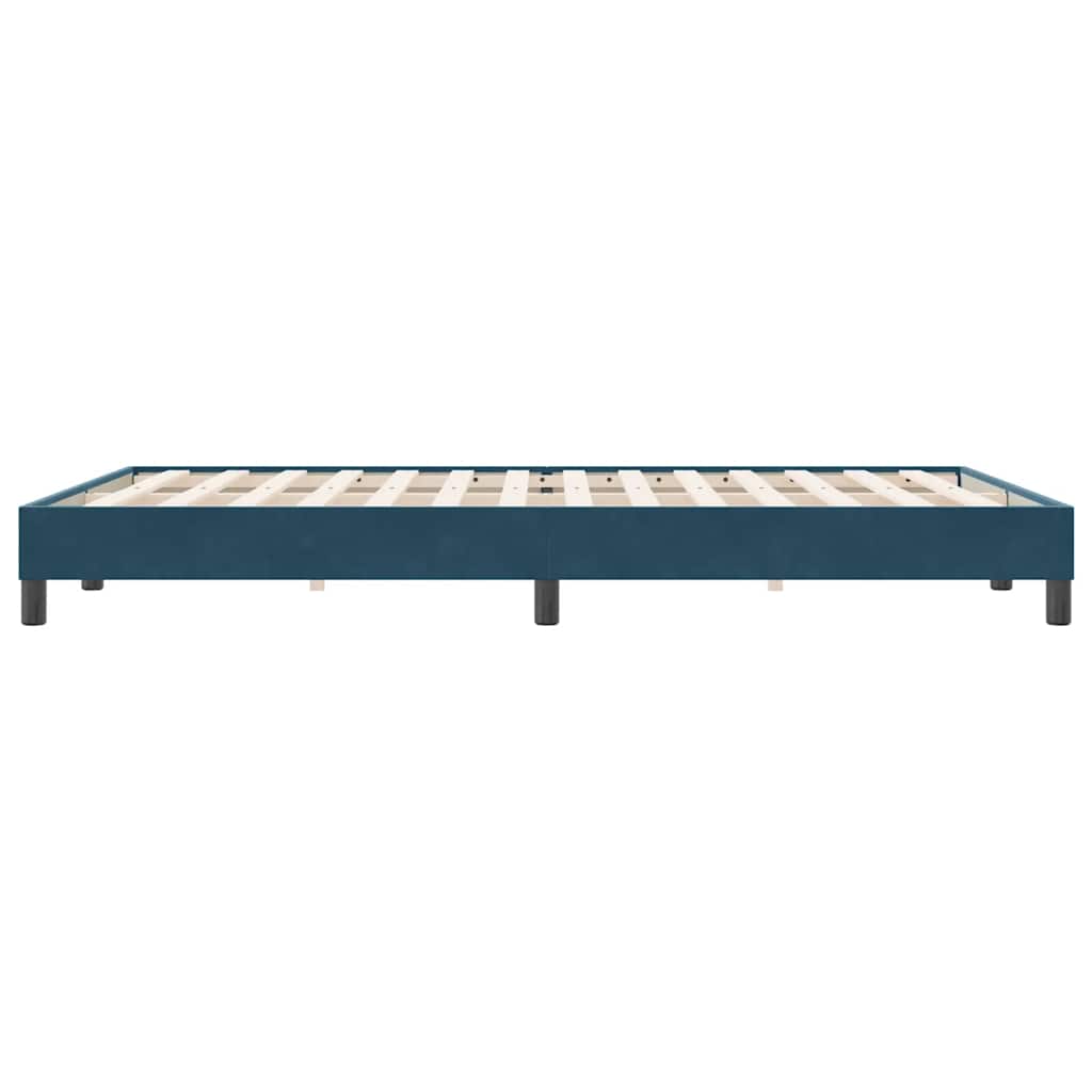 Giroletto senza Materasso Blu Scuro 160x220 cm in Velluto | homemem39