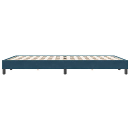 Giroletto senza Materasso Blu Scuro 160x220 cm in Velluto | homemem39