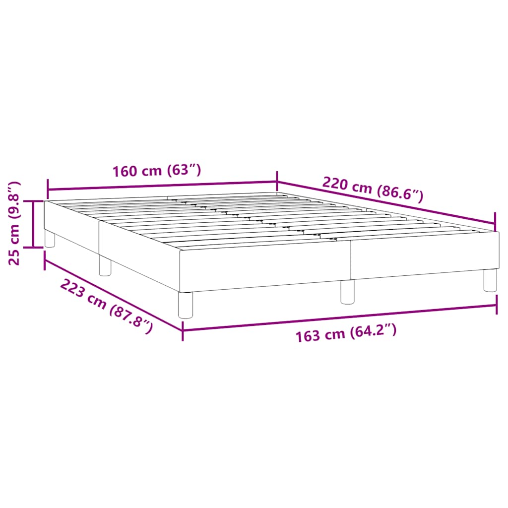 Giroletto senza Materasso Blu Scuro 160x220 cm in Velluto | homemem39