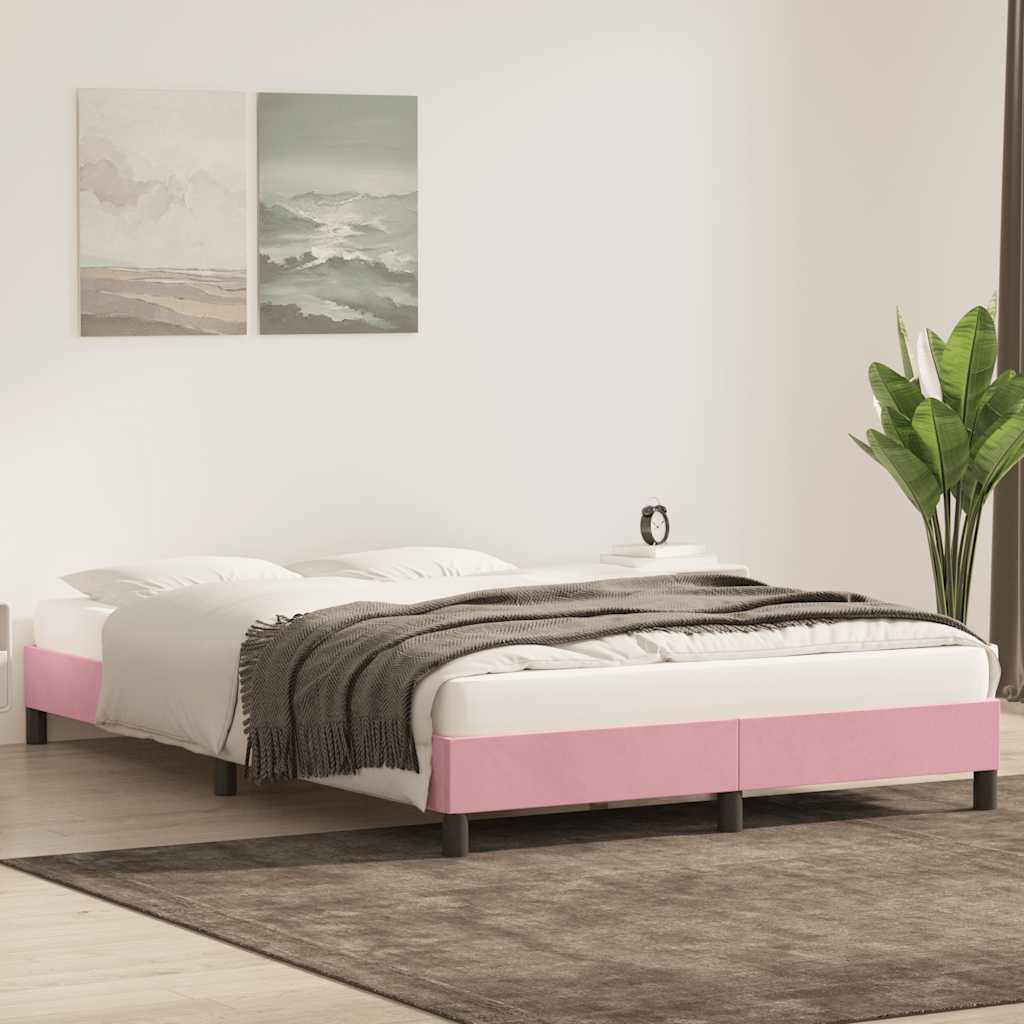 Giroletto senza Materasso Rosa 160x220 cm Velluto | homemem39