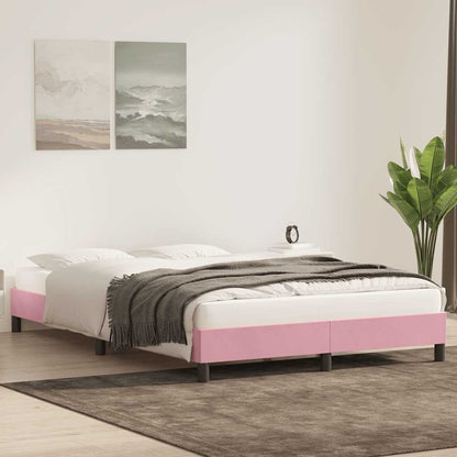 Giroletto senza Materasso Rosa 160x220 cm Velluto | homemem39