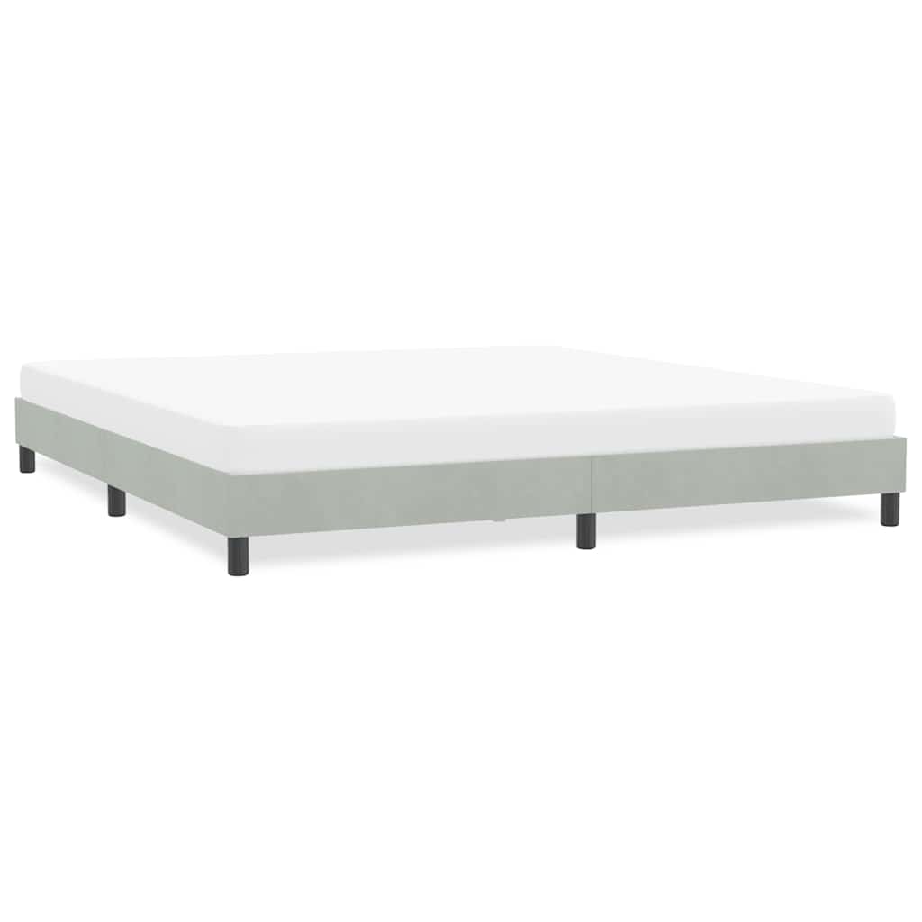 Giroletto senza Materasso Grigio Chiaro 180x220 cm Velluto | homemem39