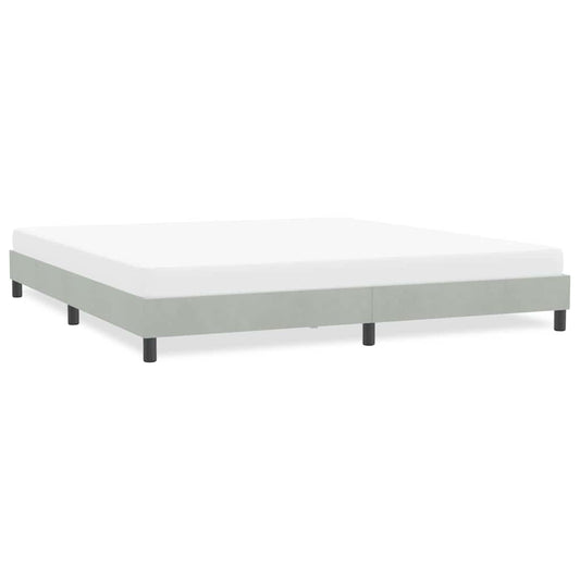 Giroletto senza Materasso Grigio Chiaro 180x220 cm Velluto | homemem39