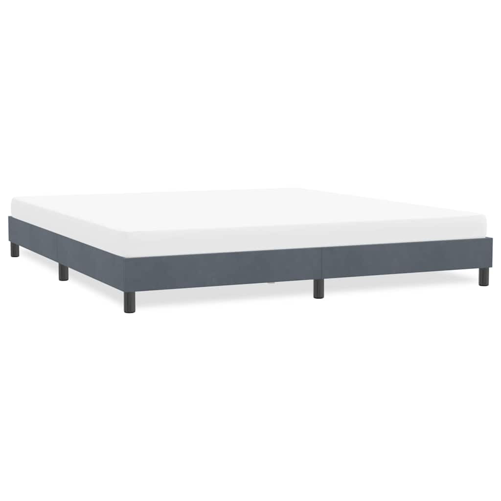 Giroletto senza Materasso Grigio Scuro 180x220 cm Velluto | homemem39