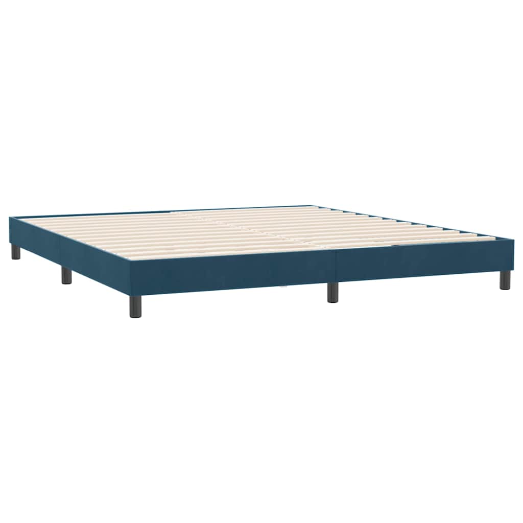 Giroletto senza Materasso Blu Scuro 180x220 cm in Velluto | homemem39