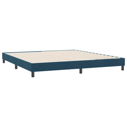 Giroletto senza Materasso Blu Scuro 180x220 cm in Velluto | homemem39
