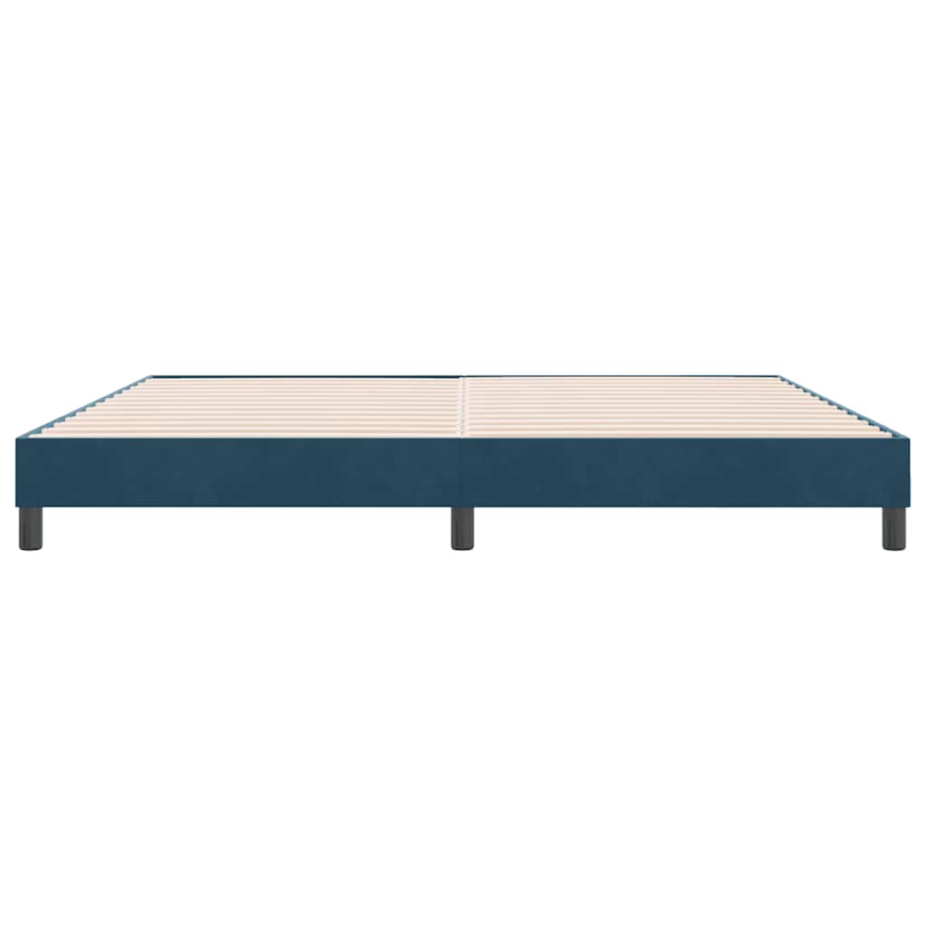 Giroletto senza Materasso Blu Scuro 180x220 cm in Velluto | homemem39