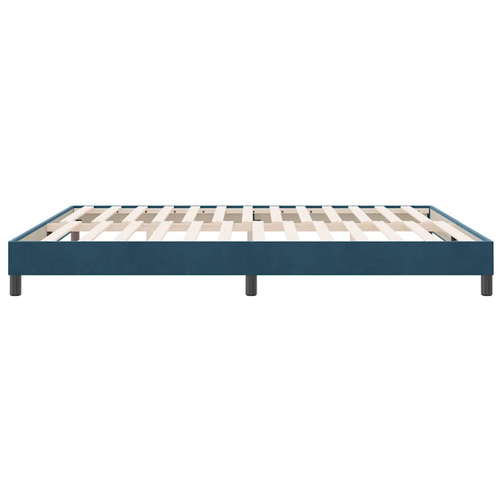 Giroletto senza Materasso Blu Scuro 180x220 cm in Velluto | homemem39