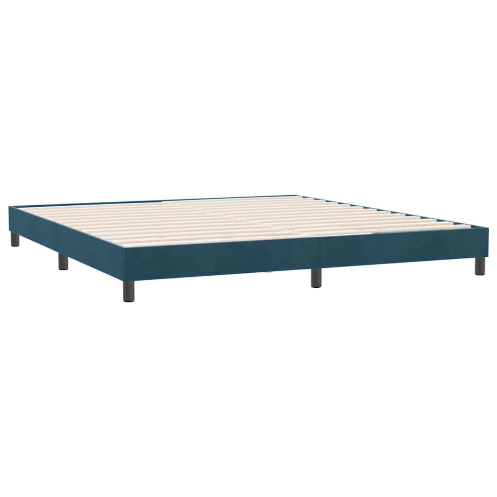 Giroletto senza Materasso Blu Scuro 180x220 cm in Velluto | homemem39