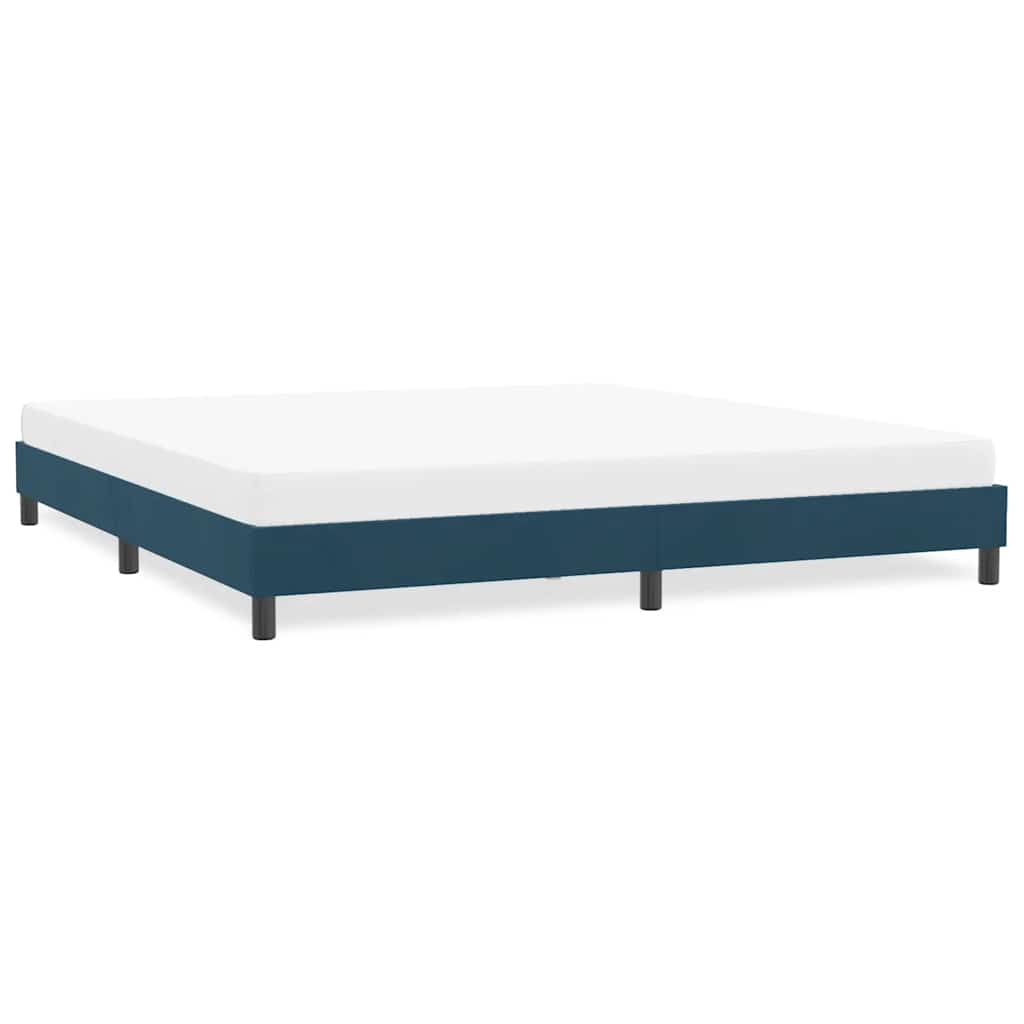 Giroletto senza Materasso Blu Scuro 180x220 cm in Velluto | homemem39