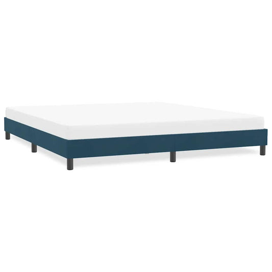 Giroletto senza Materasso Blu Scuro 180x220 cm in Velluto | homemem39