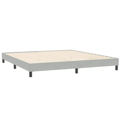Giroletto senza Materasso Grigio Chiaro 200x220 cm Velluto | homemem39