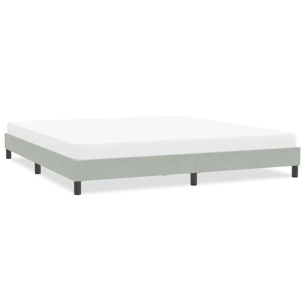 Giroletto senza Materasso Grigio Chiaro 200x220 cm Velluto | homemem39