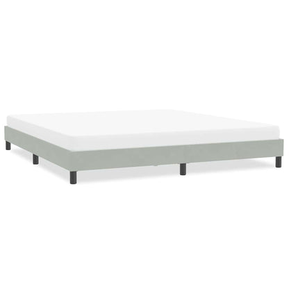 Giroletto senza Materasso Grigio Chiaro 200x220 cm Velluto | homemem39