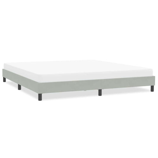 Giroletto senza Materasso Grigio Chiaro 200x220 cm Velluto | homemem39
