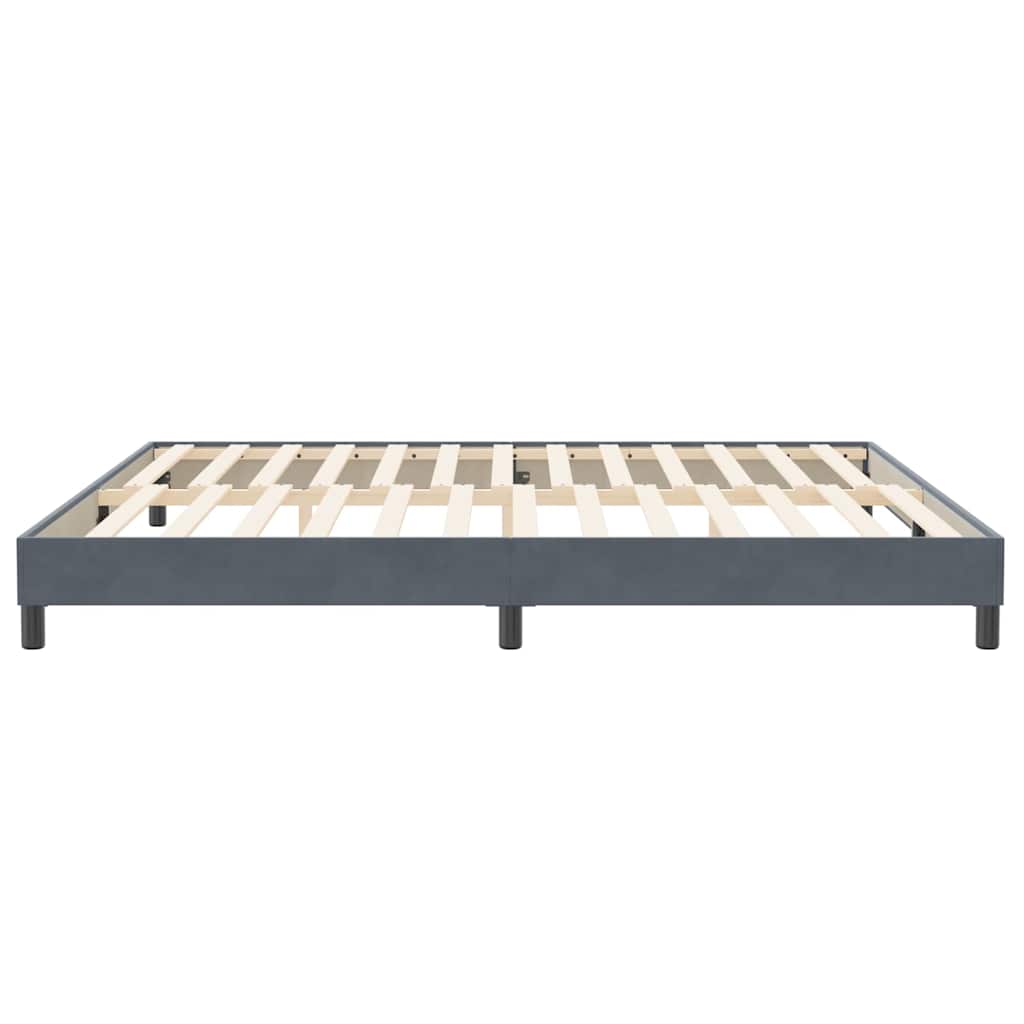 Giroletto senza Materasso Grigio Scuro 200x220 cm Velluto | homemem39