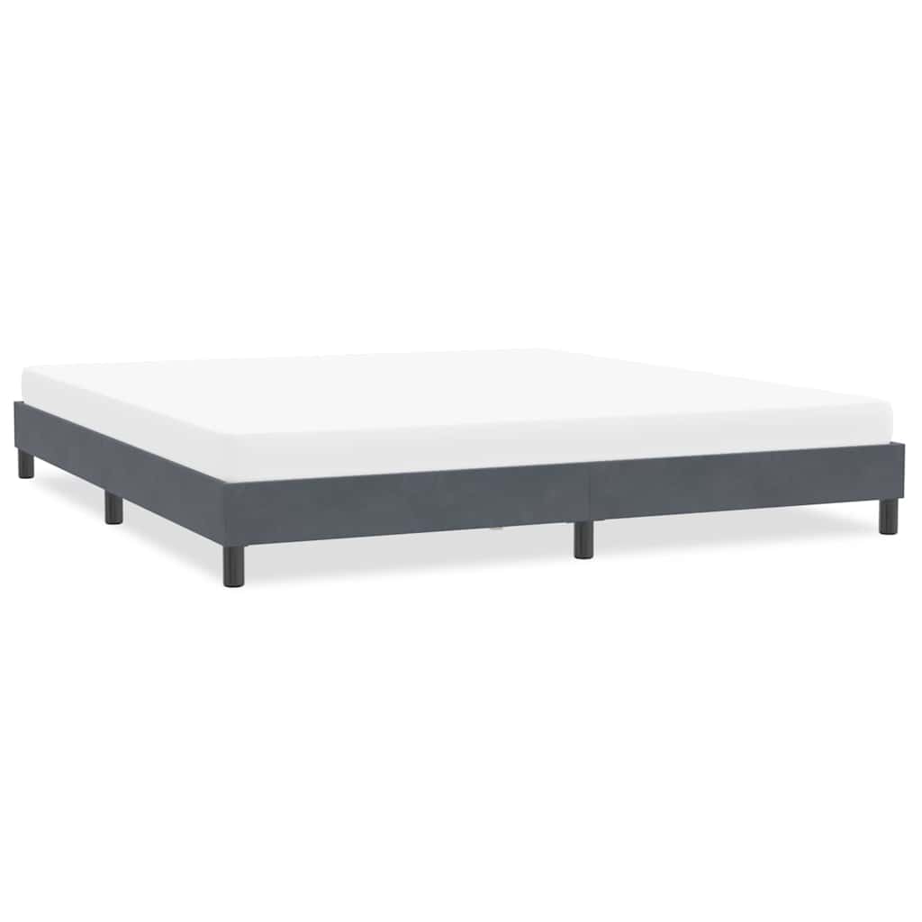 Giroletto senza Materasso Grigio Scuro 200x220 cm Velluto | homemem39