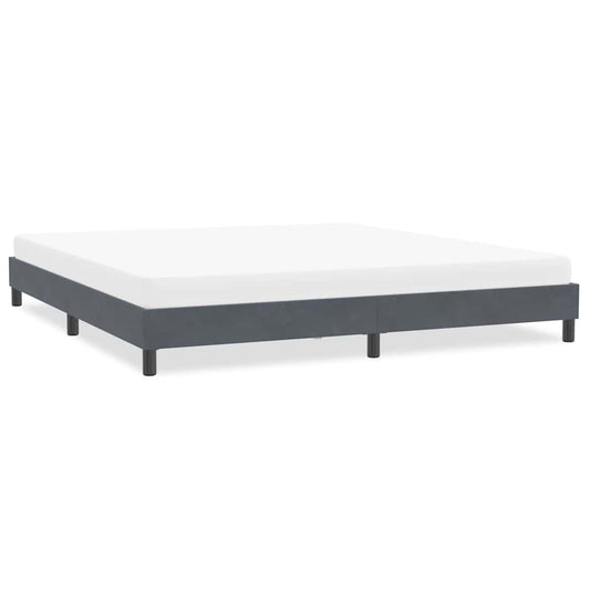 Giroletto senza Materasso Grigio Scuro 200x220 cm Velluto | homemem39