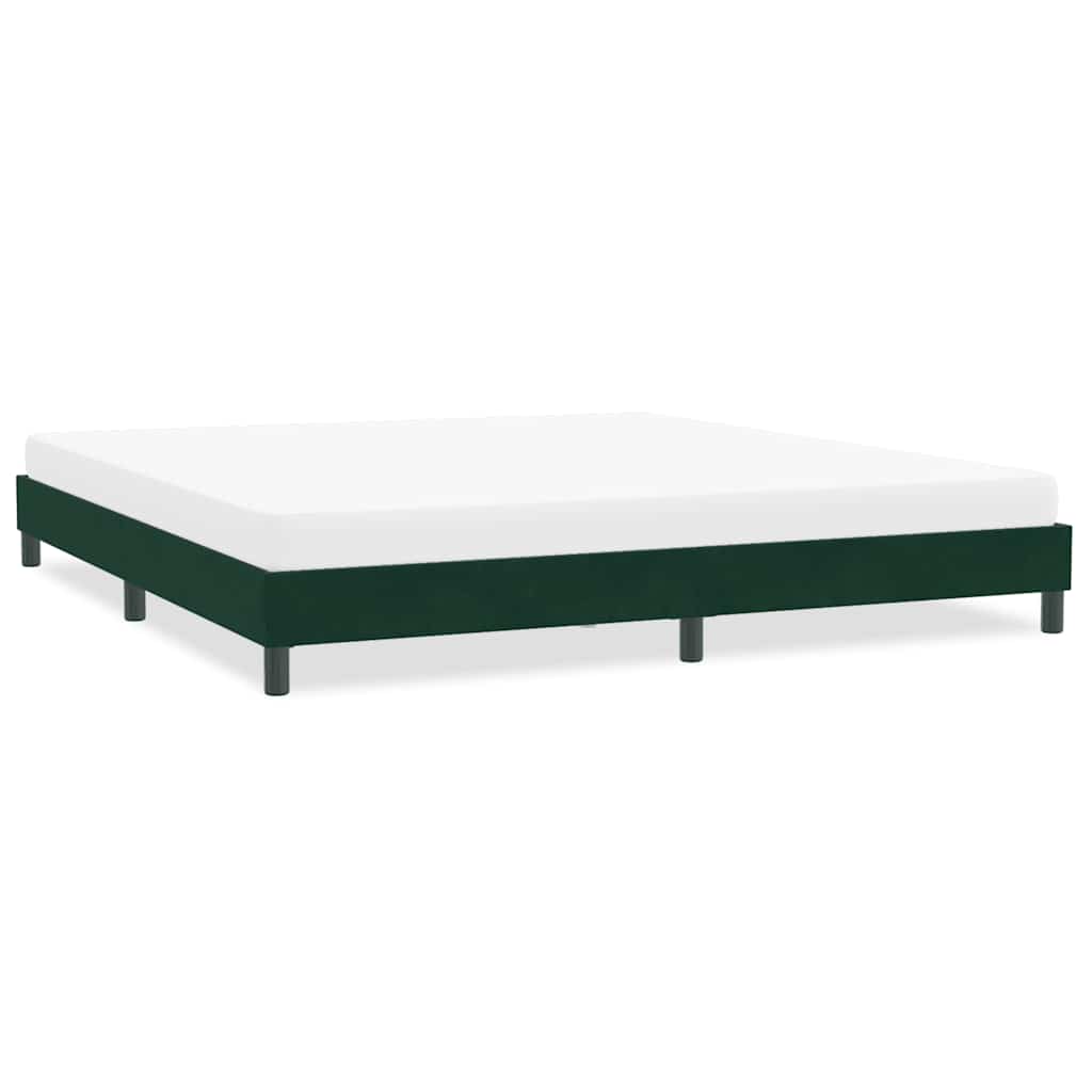 Giroletto senza Materasso Verde Scuro 200x220 cm in Velluto | homemem39