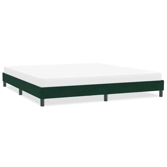 Giroletto senza Materasso Verde Scuro 200x220 cm in Velluto | homemem39