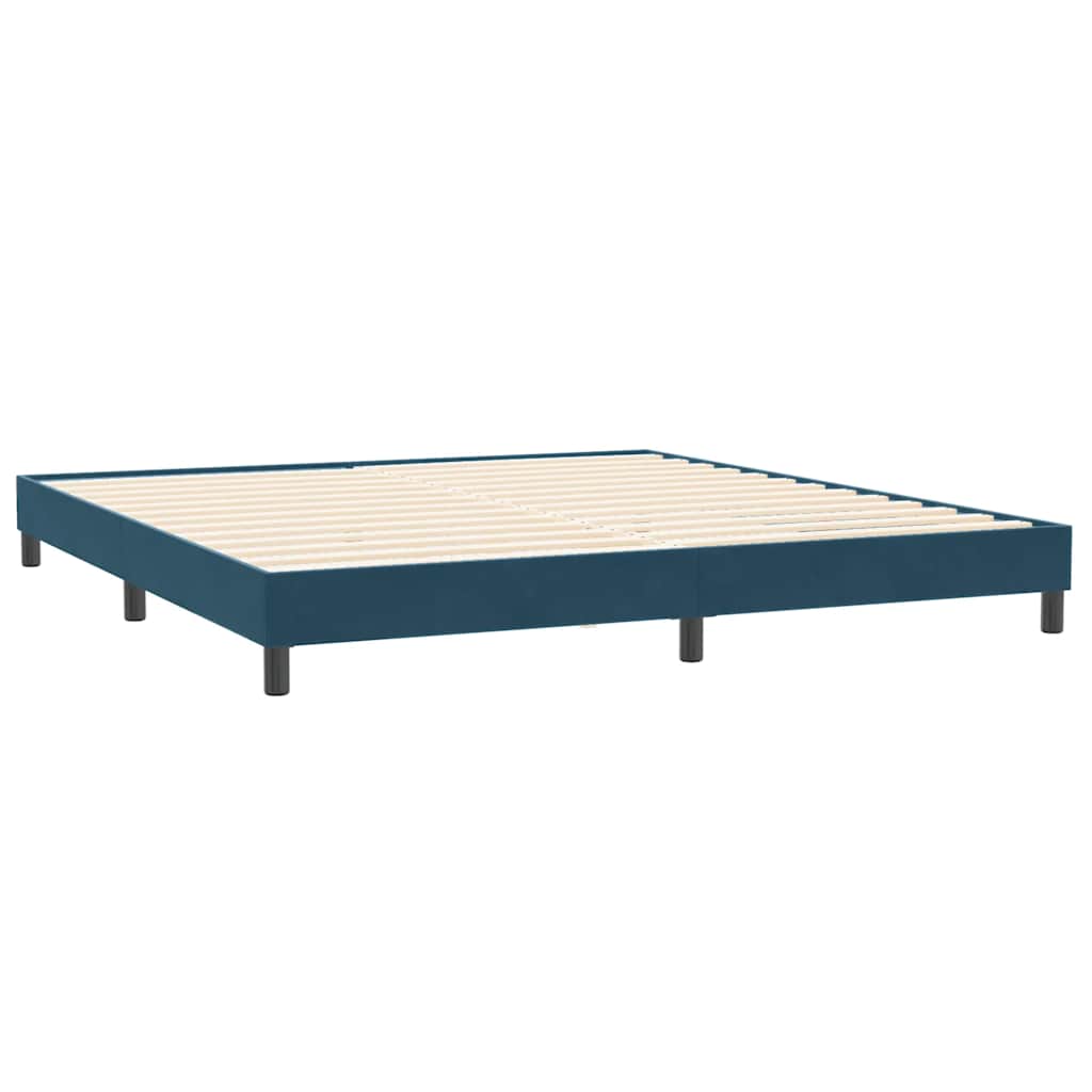 Giroletto senza Materasso Blu Scuro 200x220 cm in Velluto | homemem39