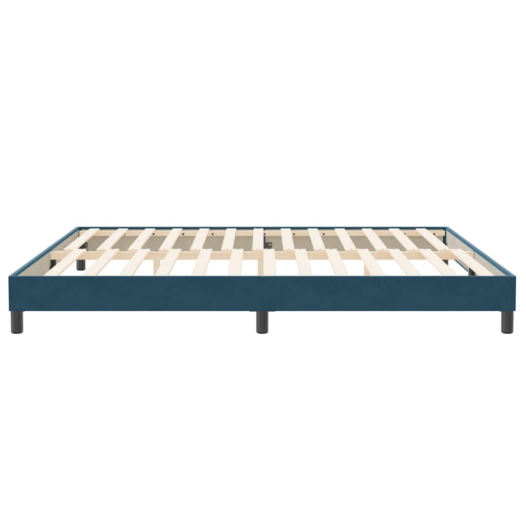 Giroletto senza Materasso Blu Scuro 200x220 cm in Velluto | homemem39