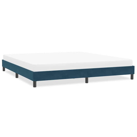 Giroletto senza Materasso Blu Scuro 200x220 cm in Velluto | homemem39