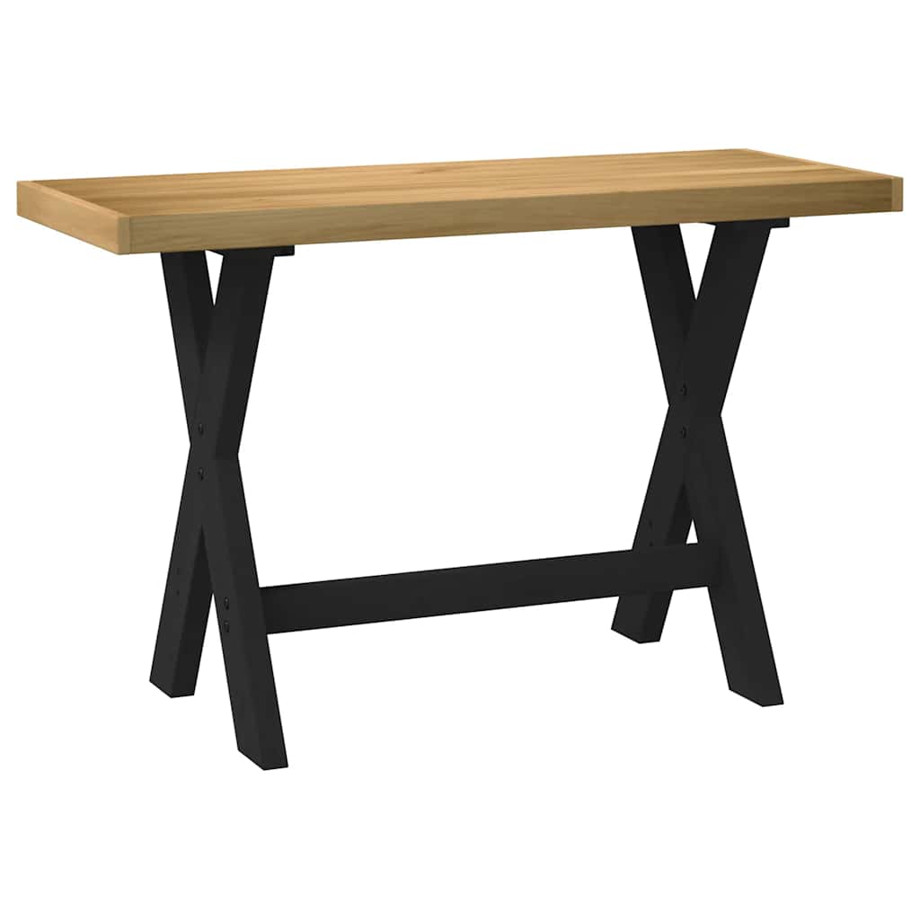 Scrivania NOAIN Gambe a Forma di X 120x50x75 cm Legno Massello - homemem39
