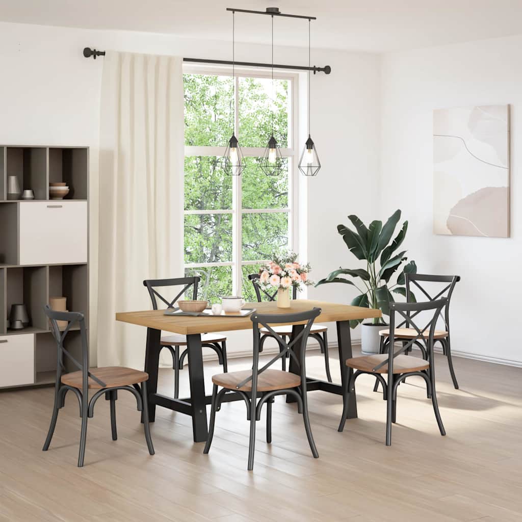 Tavolo Pranzo NOAIN Gambe a Forma A 160x90x75 cm Legno Massello | homemem39