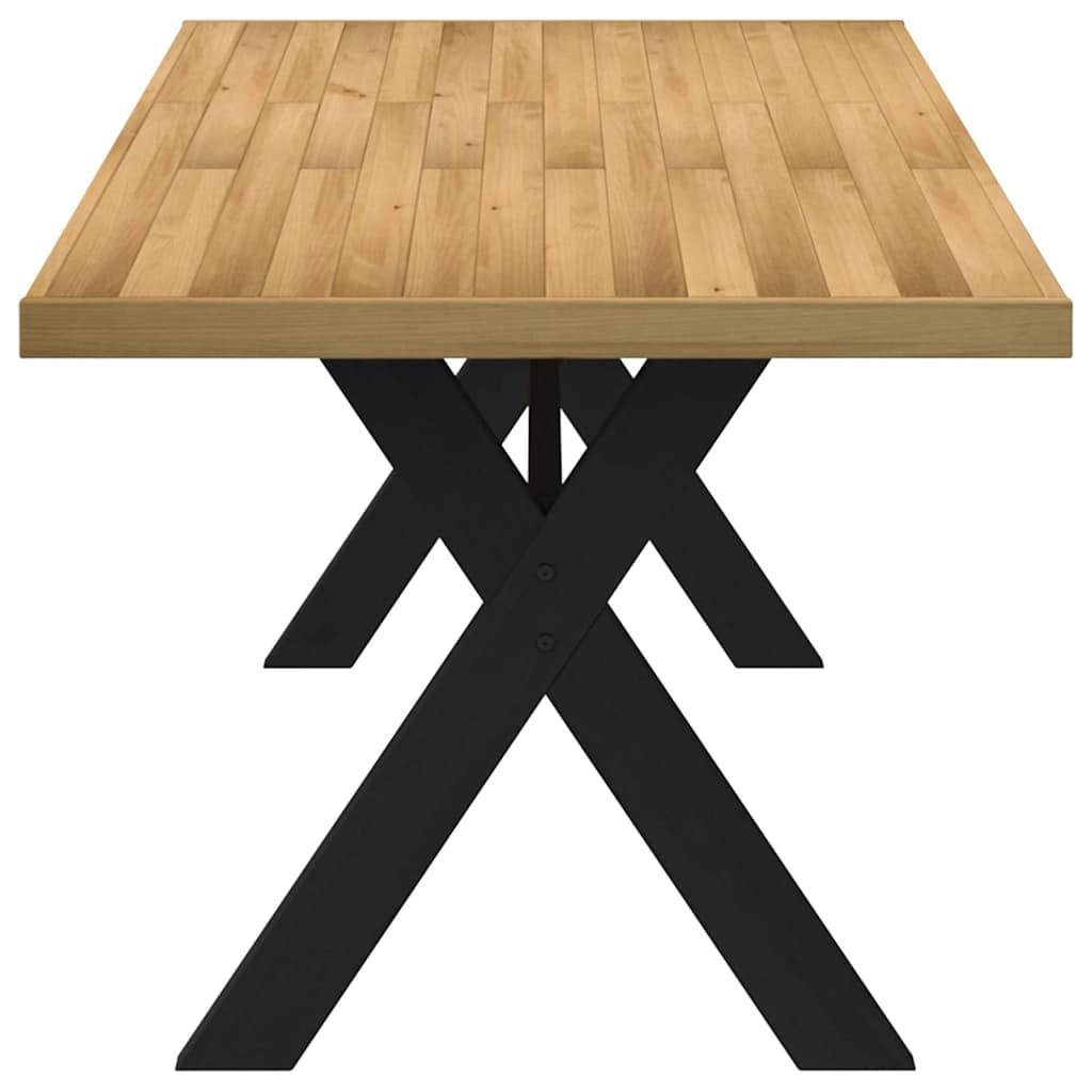 Tavolo Pranzo NOAIN Gambe a Forma X 180x90x75 cm Legno Massello - homemem39