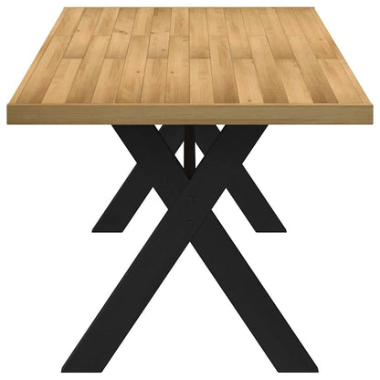 Tavolo Pranzo NOAIN Gambe a Forma X 180x90x75 cm Legno Massello - homemem39